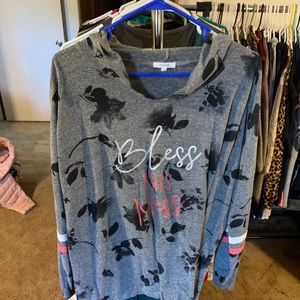 Plus Lightweight Hooded Top